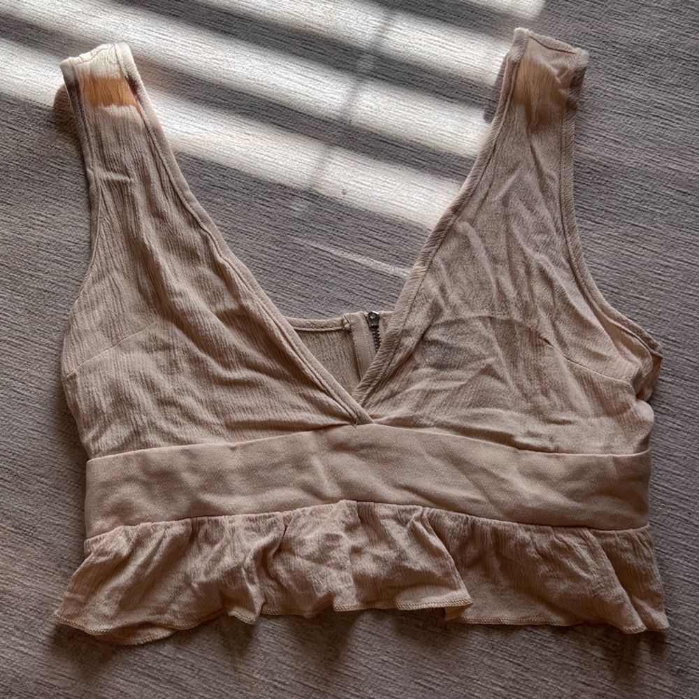 Apricot Crop Top